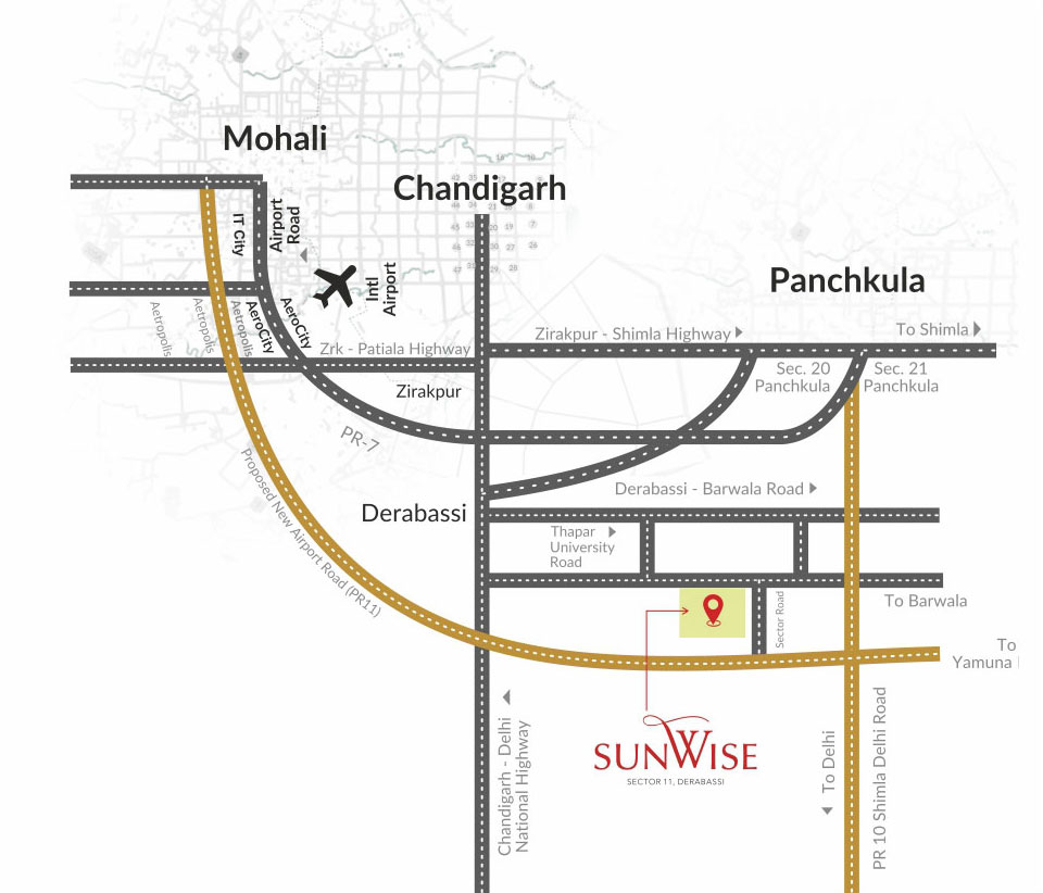Sunwise Location Map